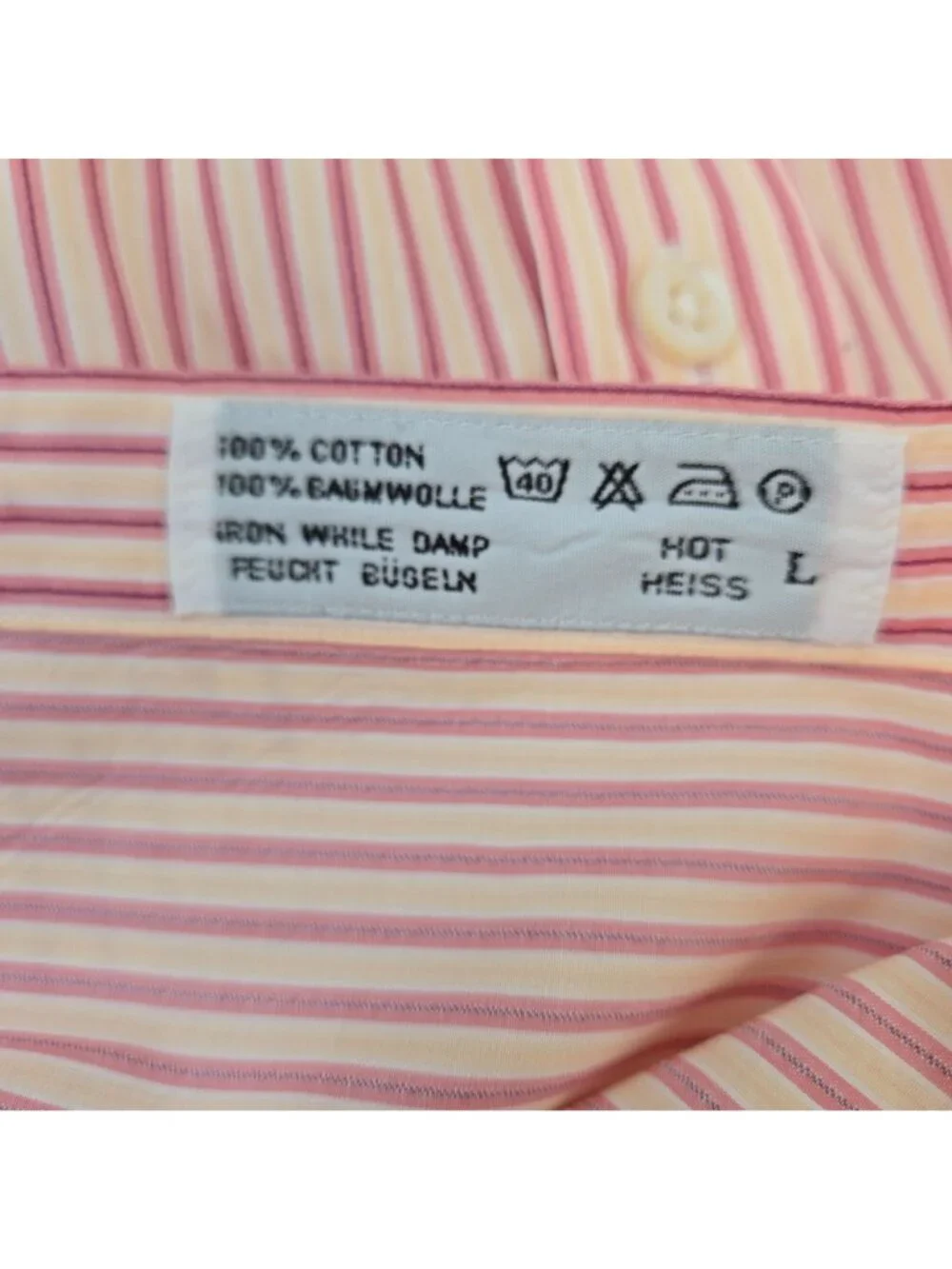 Charles Tyrwhitt Superfine 180 Striped Button Down Shirt with Cufflinks Size 16